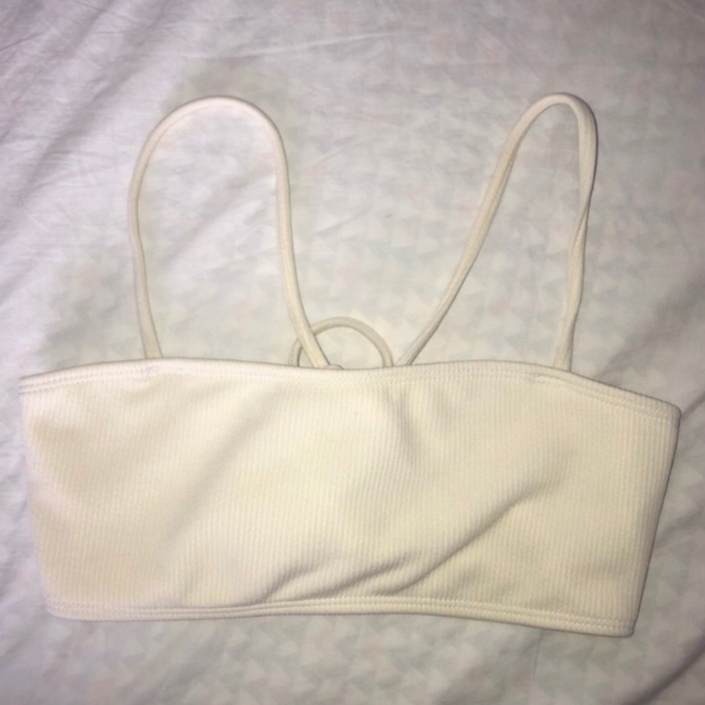 ‼️SOLD‼️cream ribbed bikini set